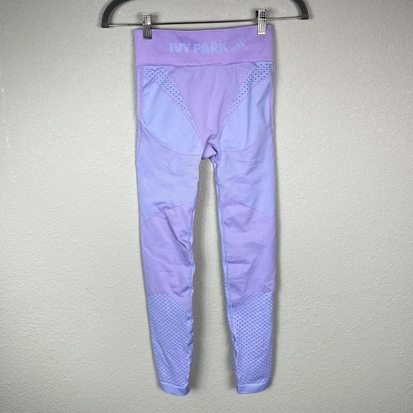 Adidas x IVY PARK Knit Seamless Sport Leggings Athletic Training Purple Lavender - Picture 6 of 14